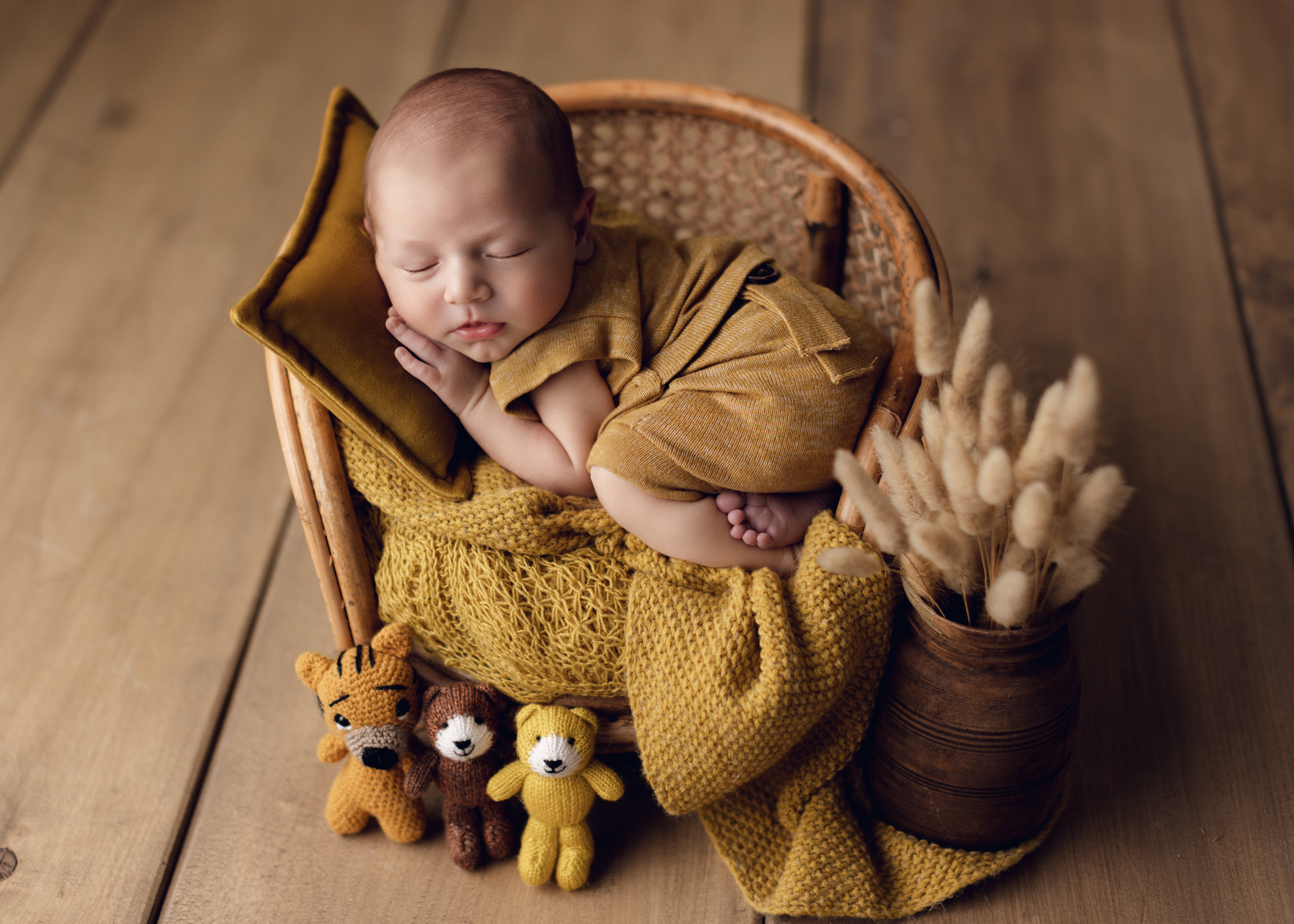 Neugeborenen Shooting Düsseldorf Baby in sanften Farben