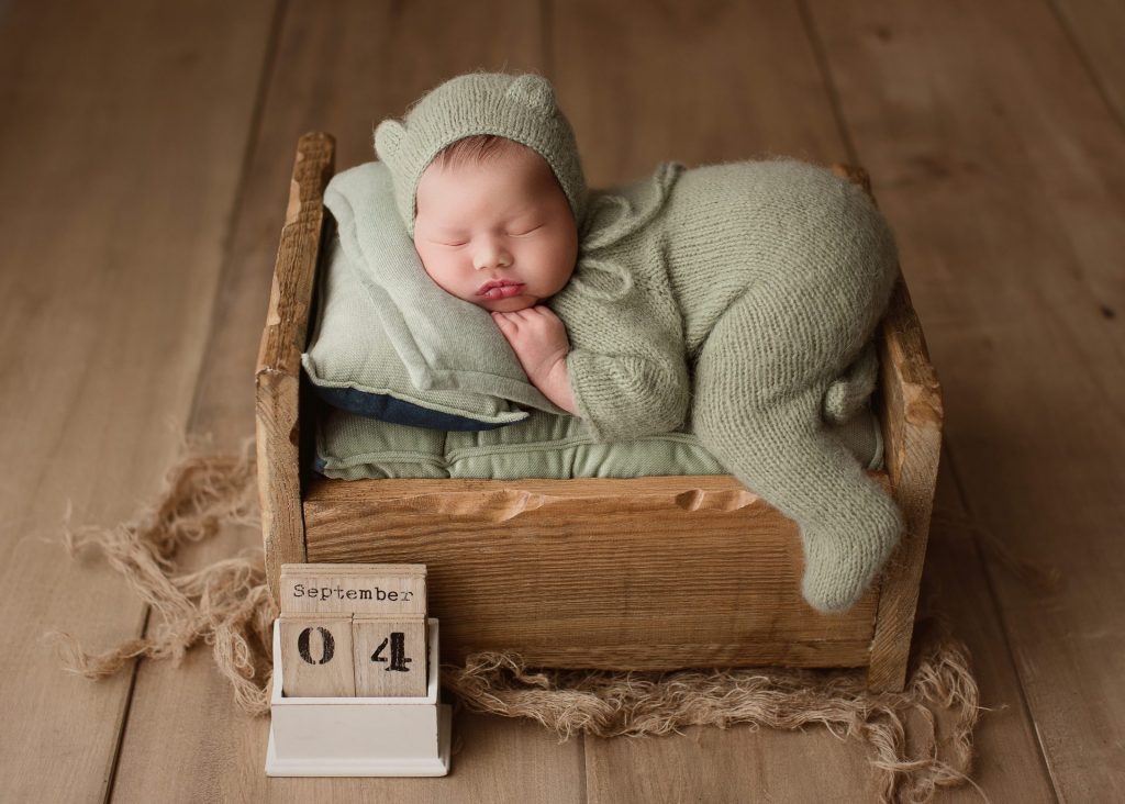 Neugeborenen Shooting Düsseldorf Schlafendes Neugeborenes